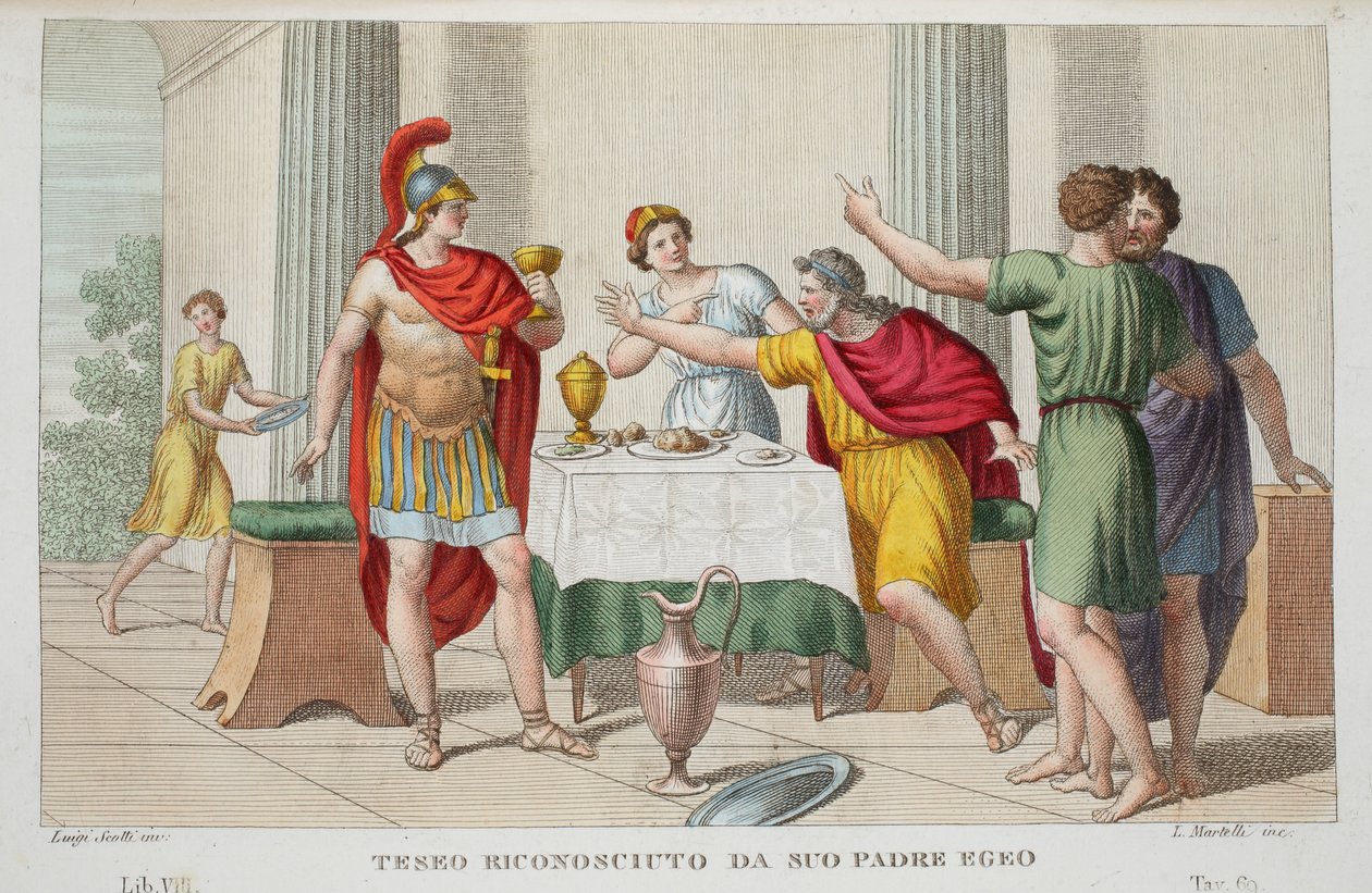 Theseus herkend of Teseo Riconosciuto da Suo Padre Egeo, Boek VII ...