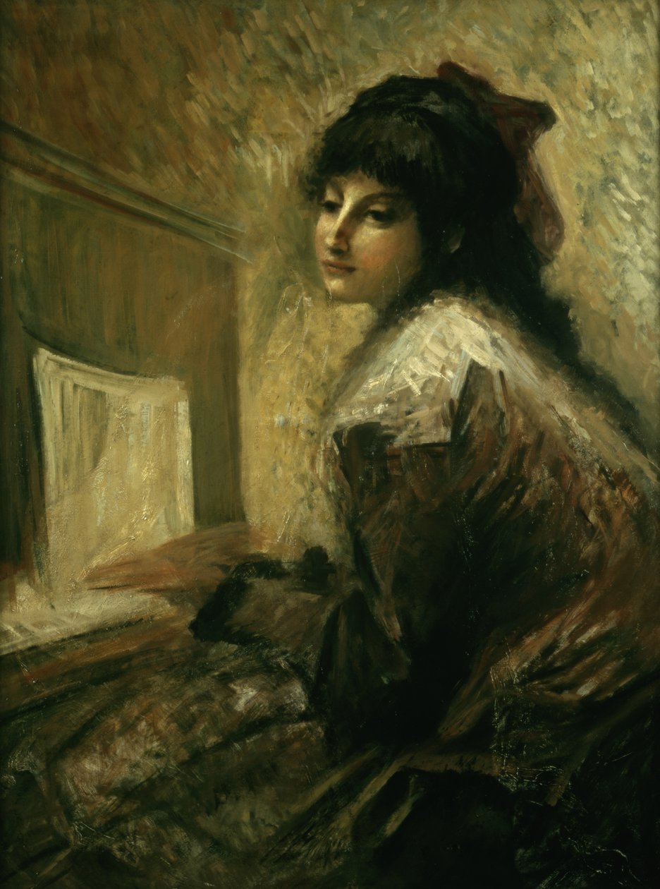 Meisje aan de Piano door Luigi Conconi