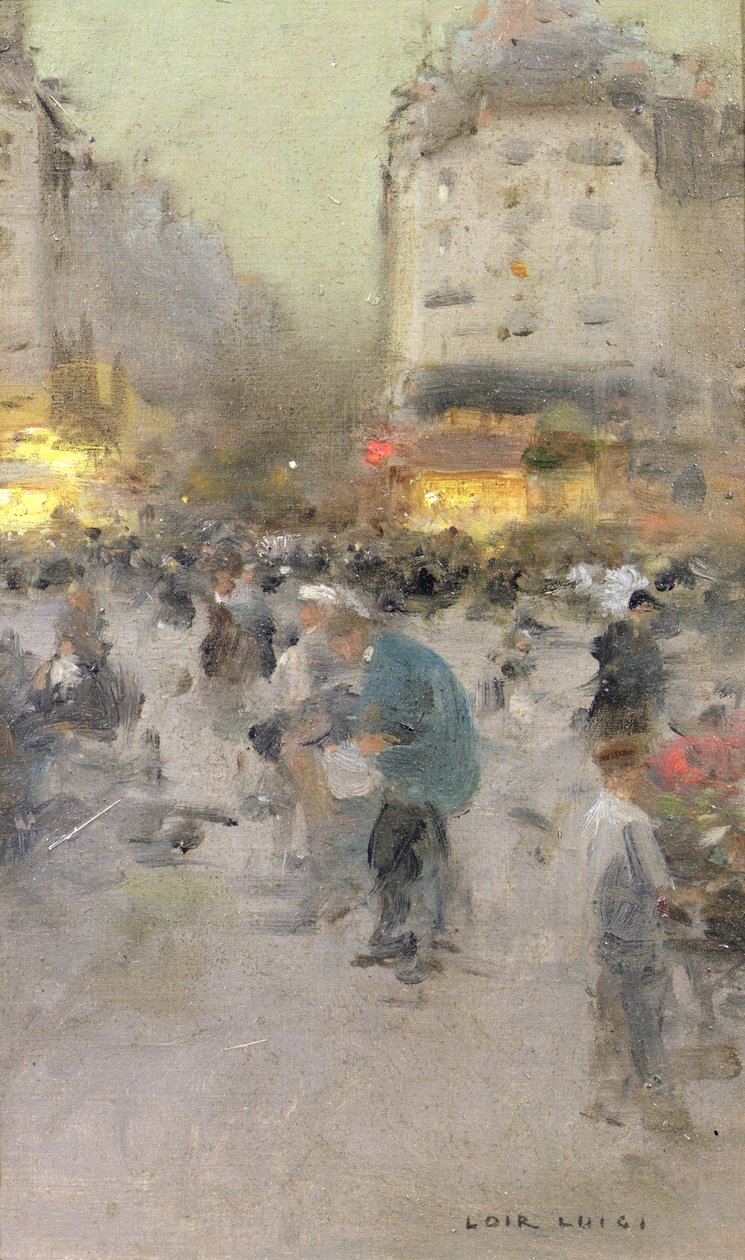 Een Parijse Straatscène door Luigi Loir