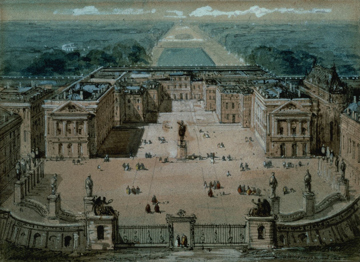 Uitzicht op Versailles door Luigi Loir