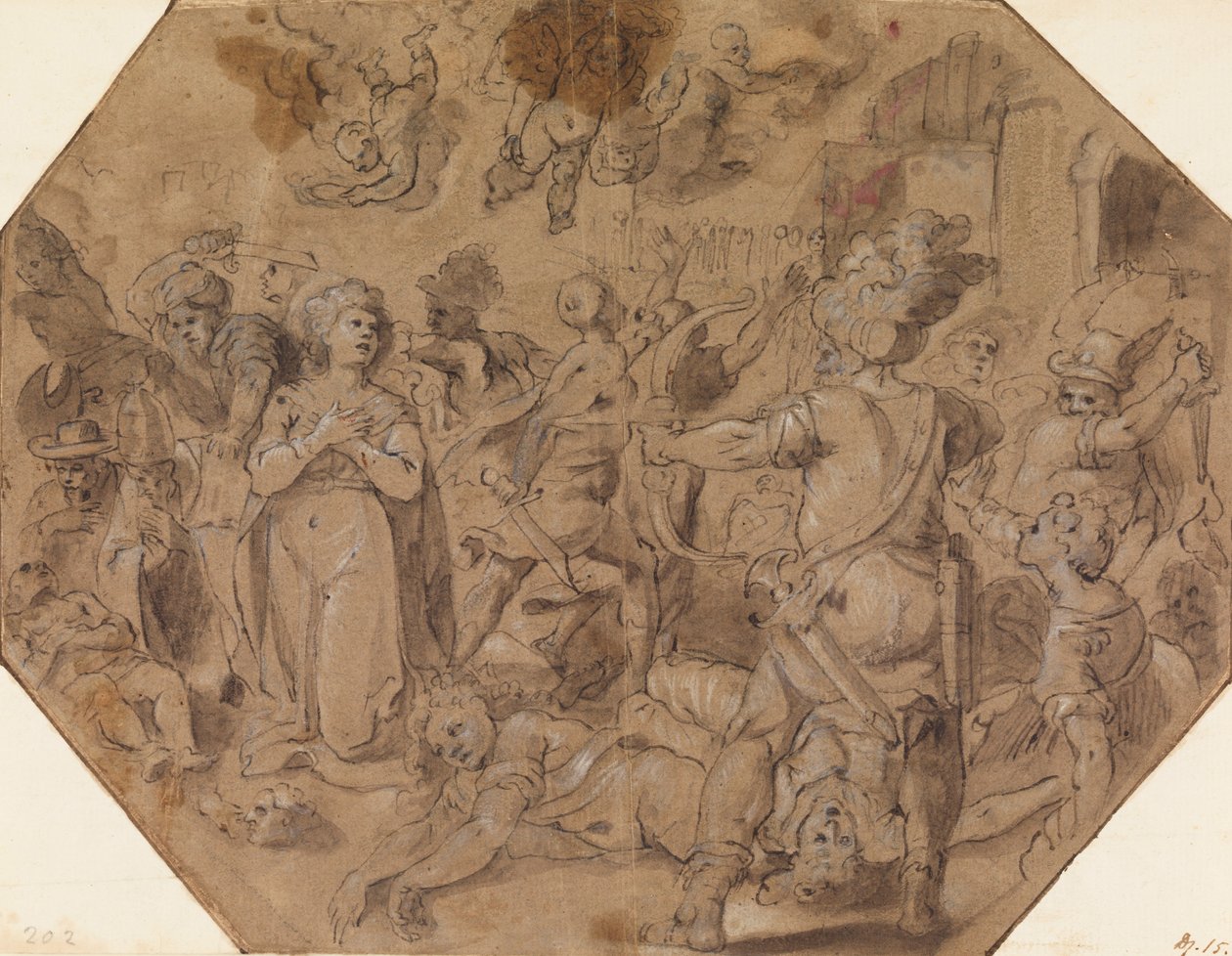 Martelaarschap van St. Ursula door Luigi Rodriguez