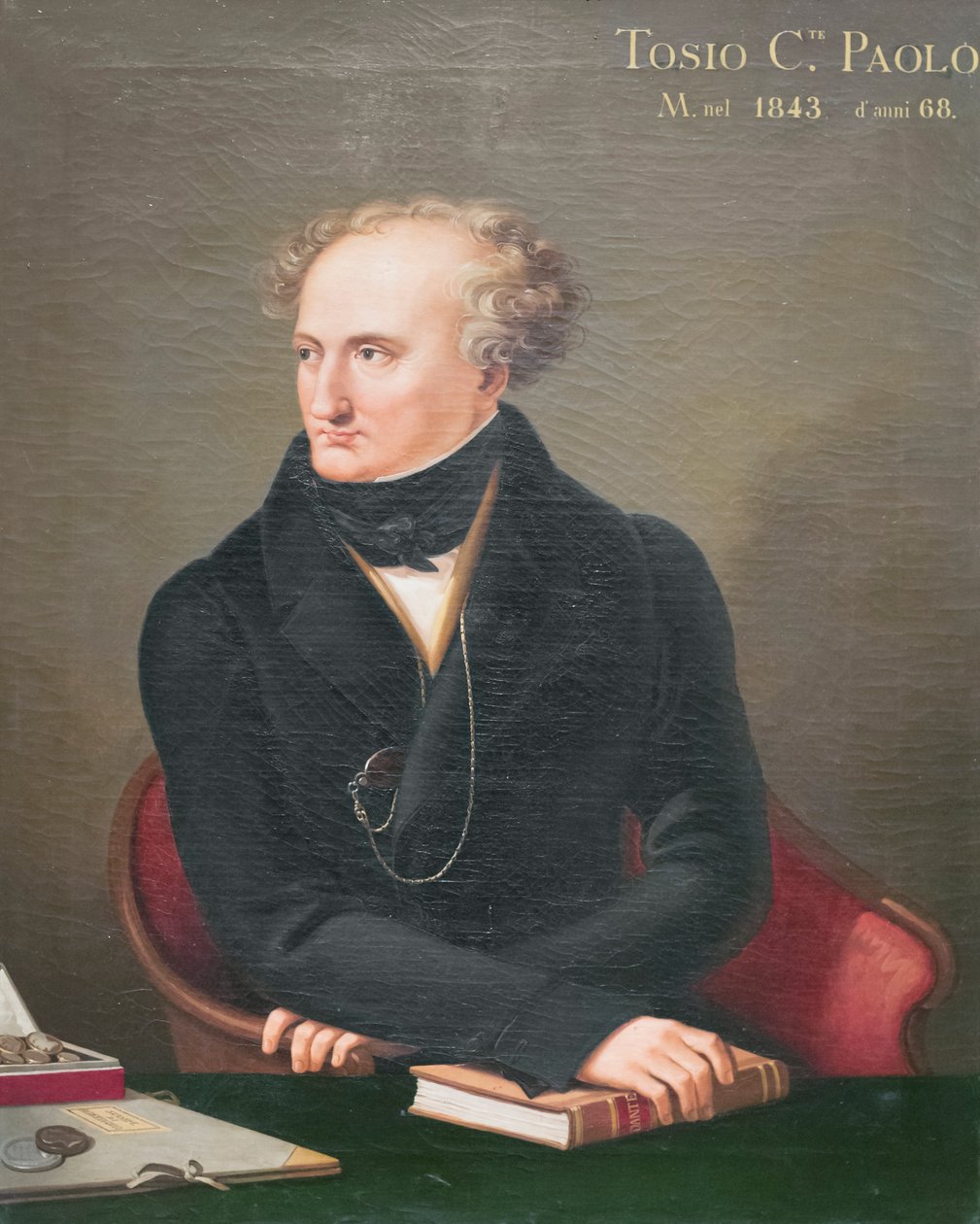 Portret van graaf Paolo Tosio door Luigi Basiletti
