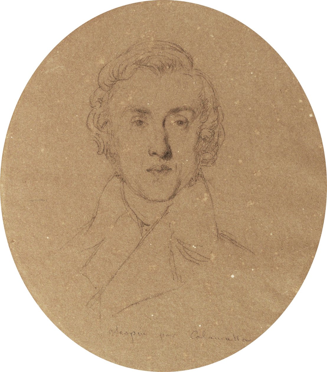 Portret van Fryderyk Chopin door Luigi Calamatta