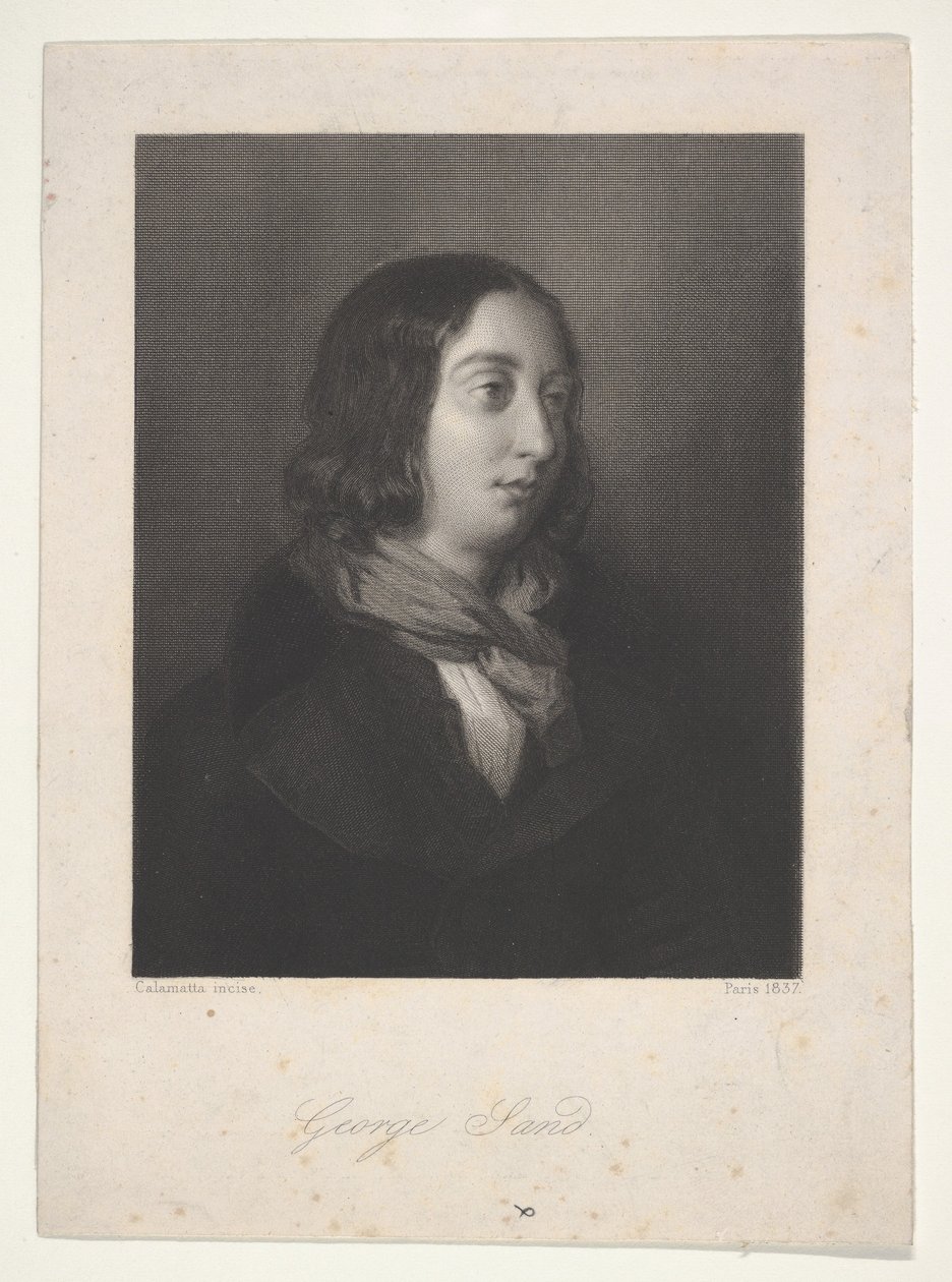 Portret van George Sand door Luigi Calamatta