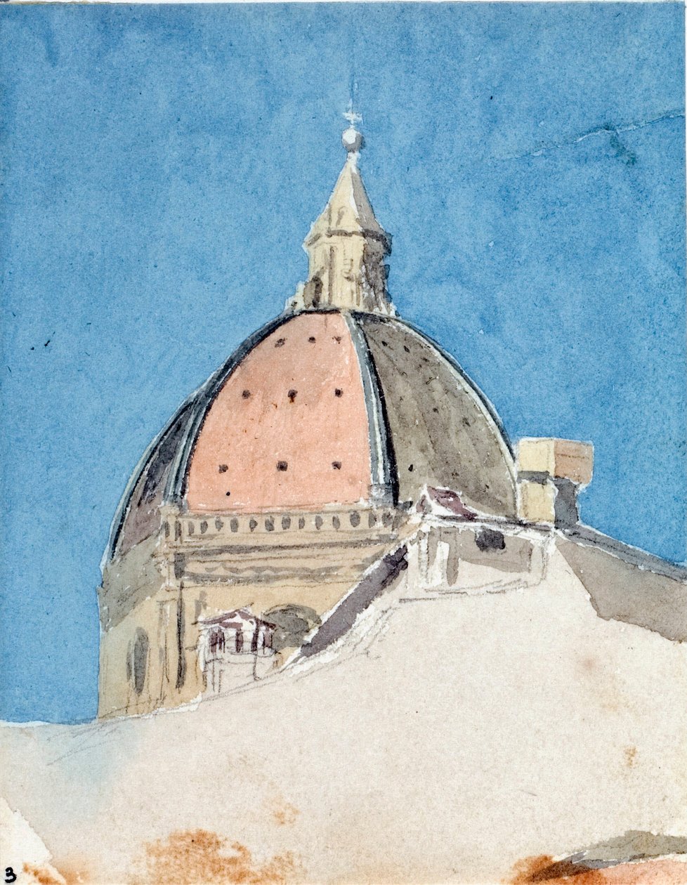 Koepel van de kerk Santa Maria del Fiore, Florence (aquarel) door Luigi Garibbo