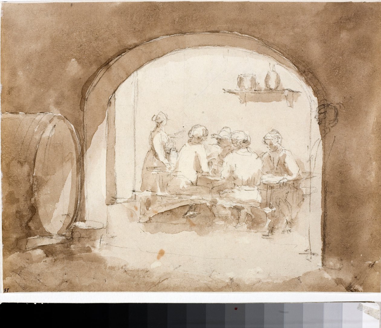 Interieur van een herberg door Luigi Garibbo