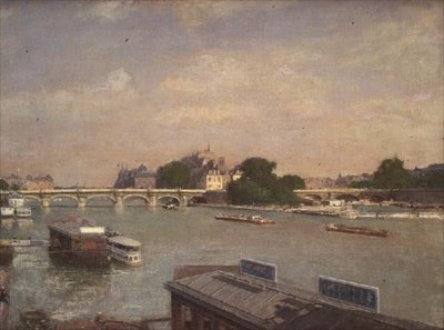 Het Île de la Cité, Parijs door Luigi Loir