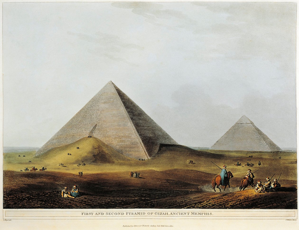 Arabische woning gebouwd op oude ruïnes langs het Menuf-kanaal in Egypte uit Views in Egypt door Luigi Mayer