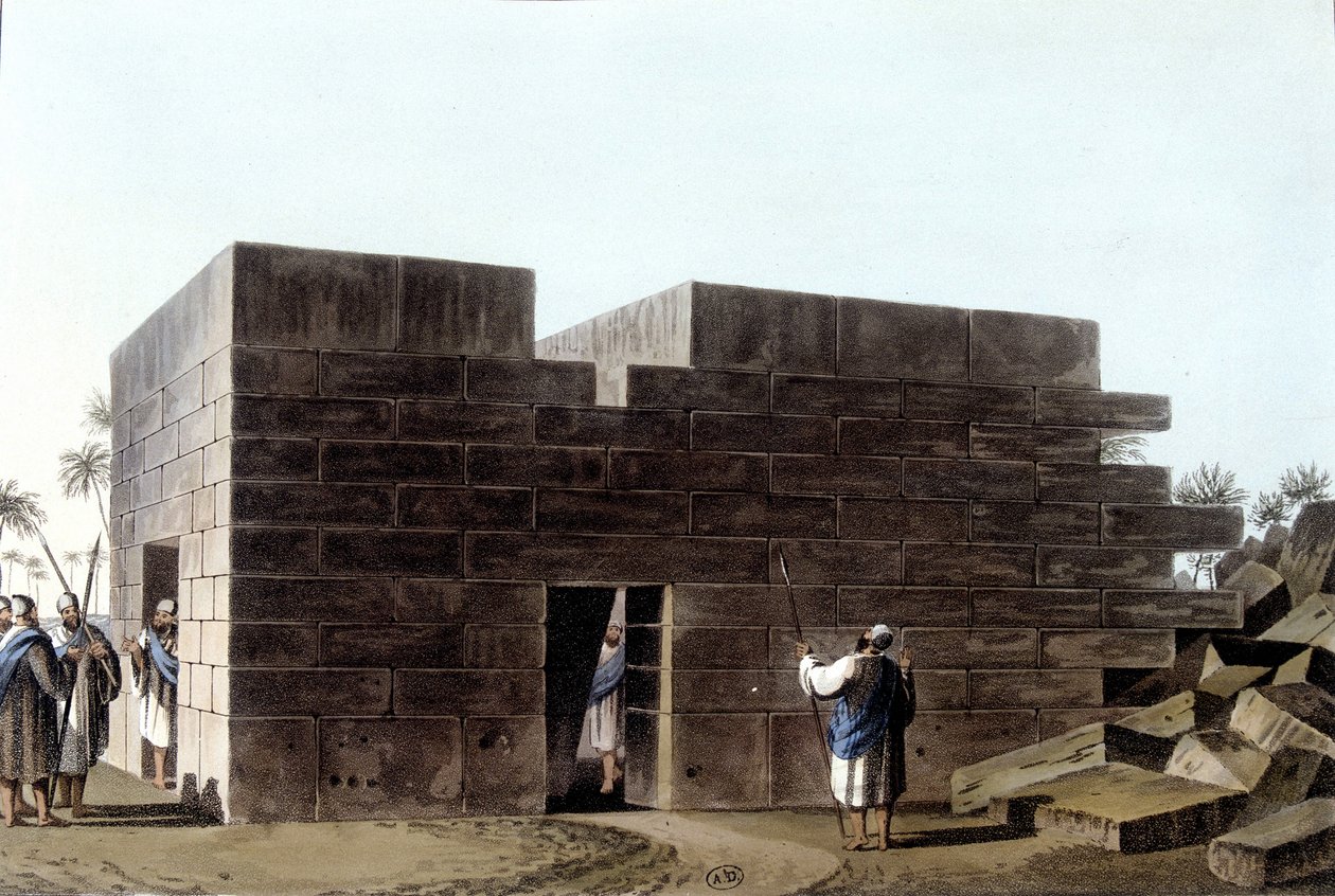Tempel van Jupiter Ammon in Libië. In Zicht op het Ottomaanse Rijk in Europa in Azië en andere Middellandse Zee-eilanden. Naar een originele tekening van Luigi Mayer, Londen door Luigi Mayer