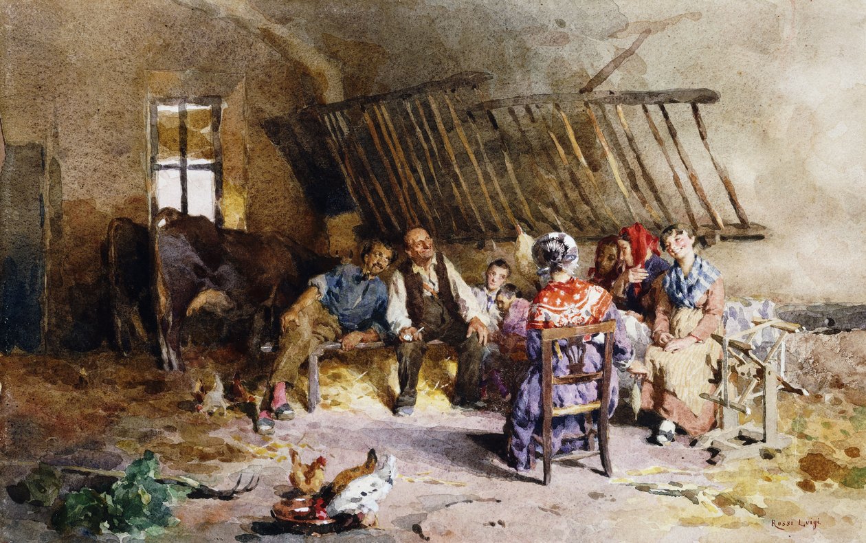 In een schuur door Luigi Rossi