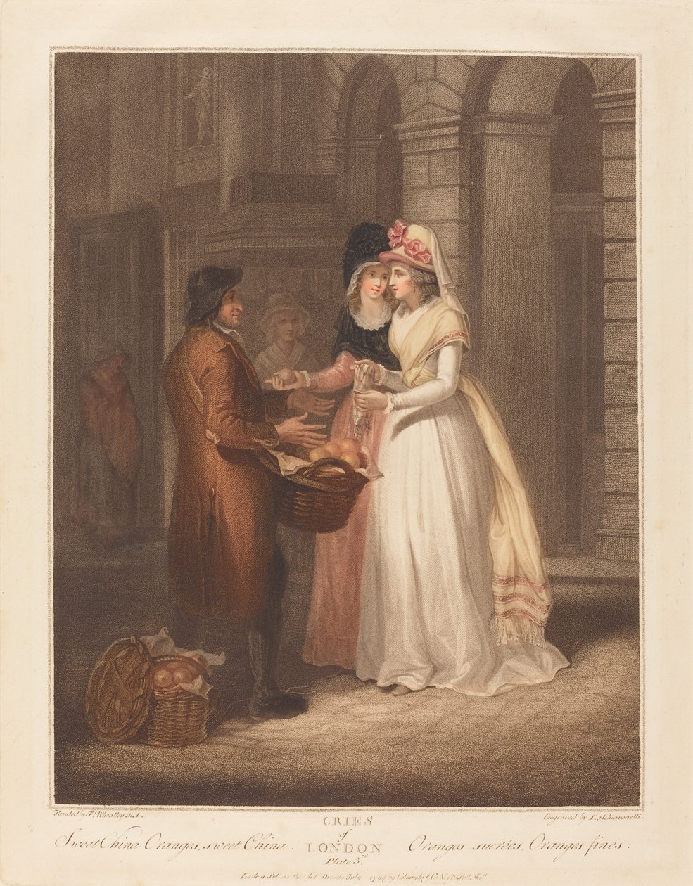 Zoete Chinese sinaasappels door Luigi Schiavonetti after Francis Wheatley