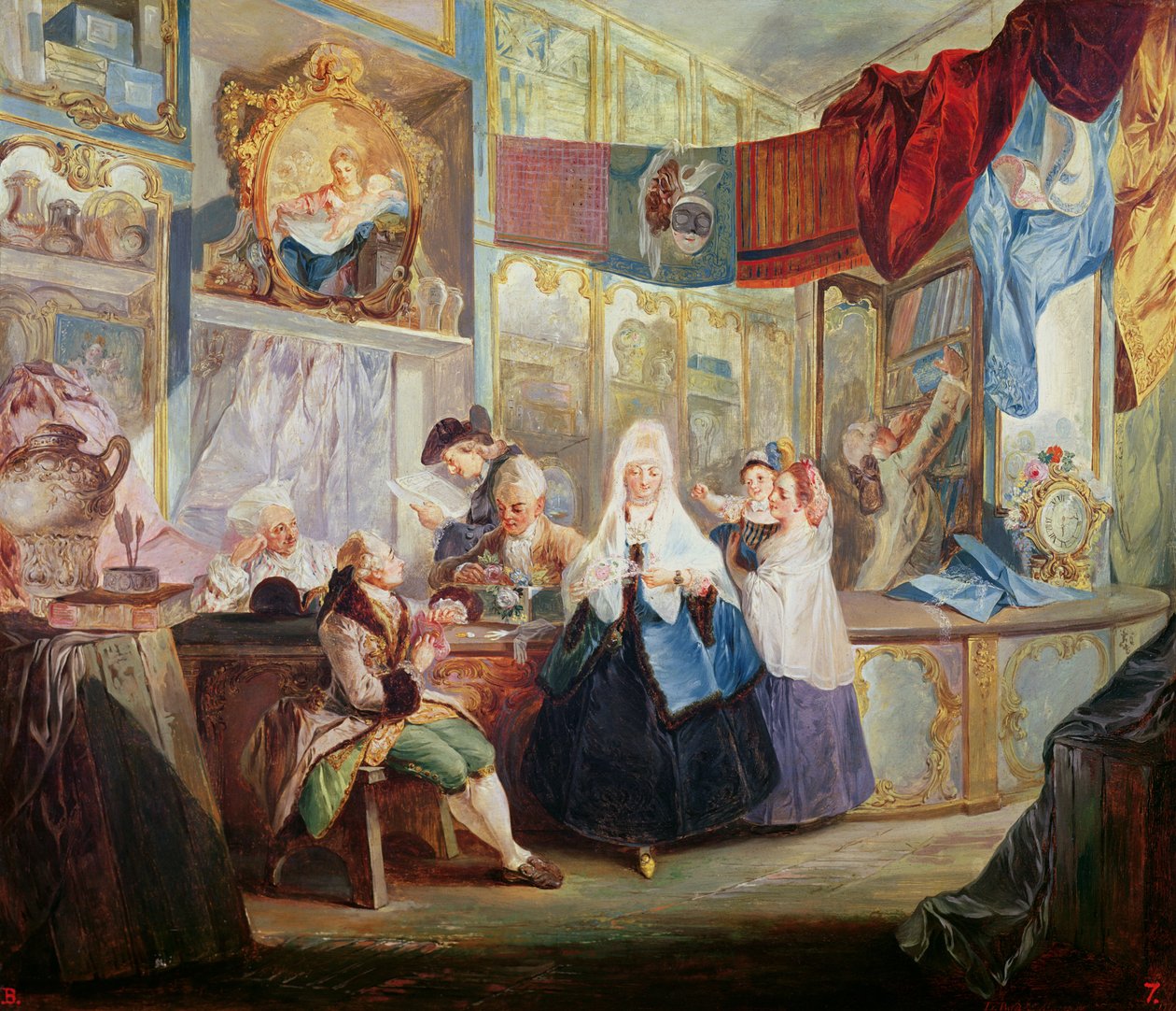Interieur van een winkel door Luis Paret y Alcazar