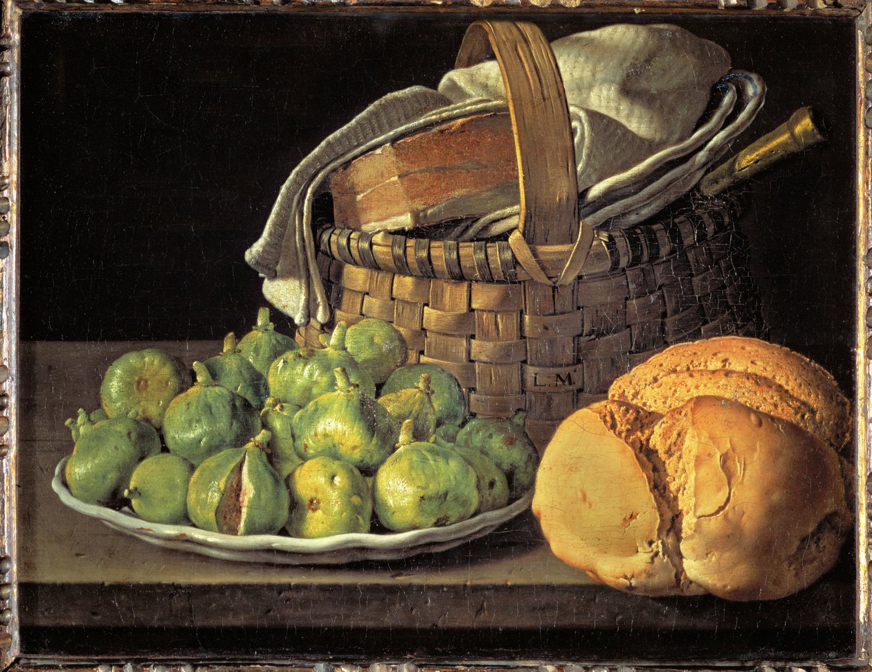 Nature morte aux figues - Stilleven met vijgen ... door Luis Menendez or Melendez