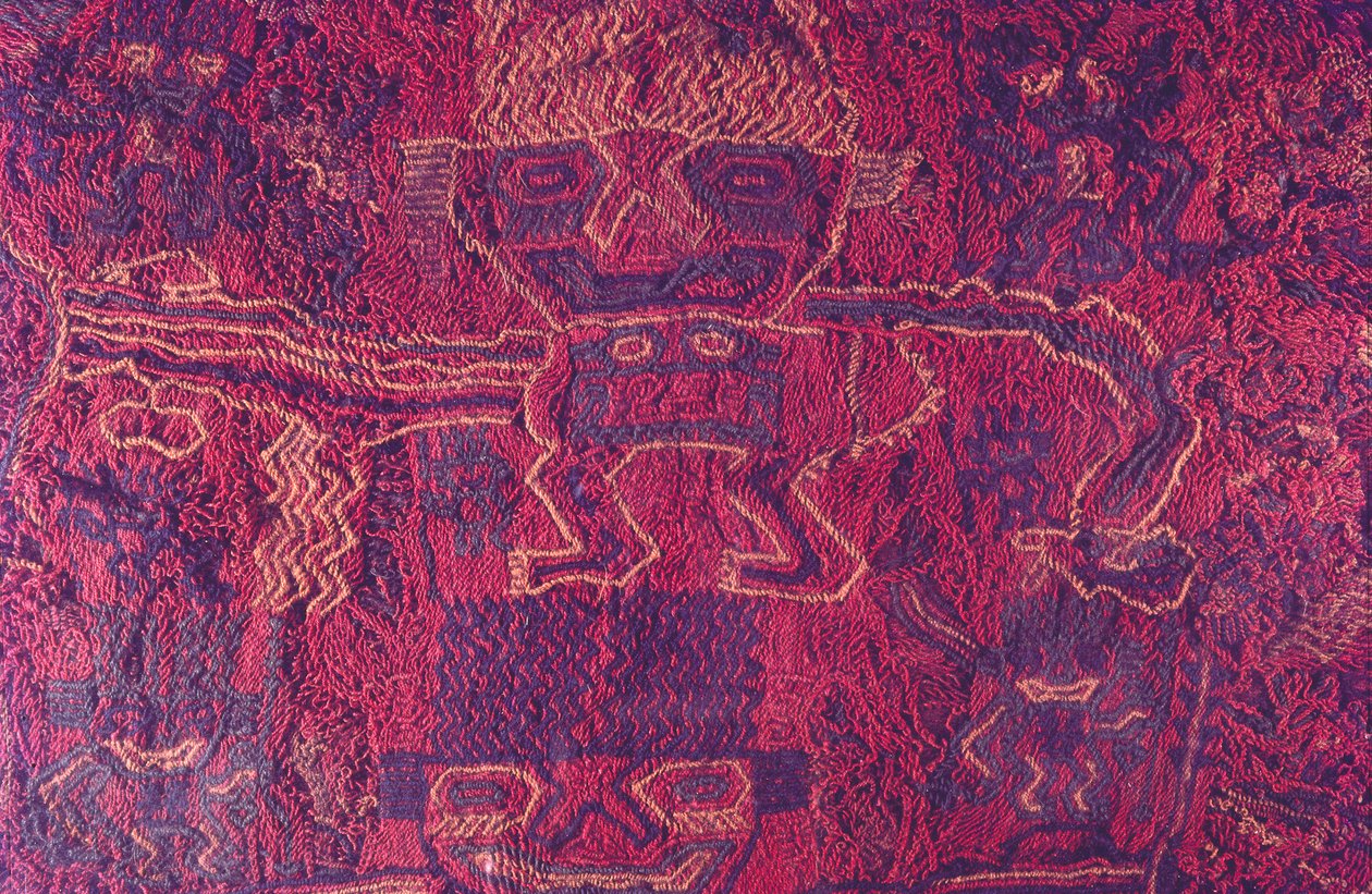 Textiel, Paracas-cultuur, Peru, 2015 door Luis Rosendo.