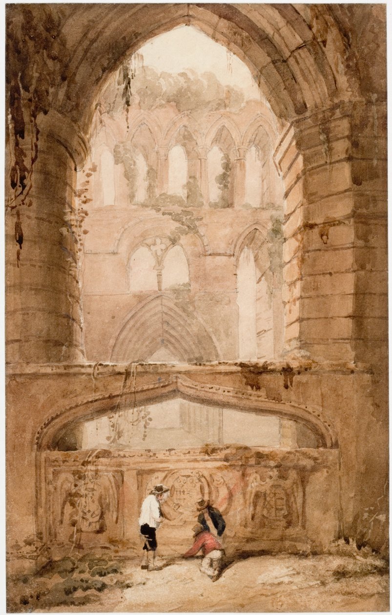 Interieur van Lanercost Priory door Luke Clennell