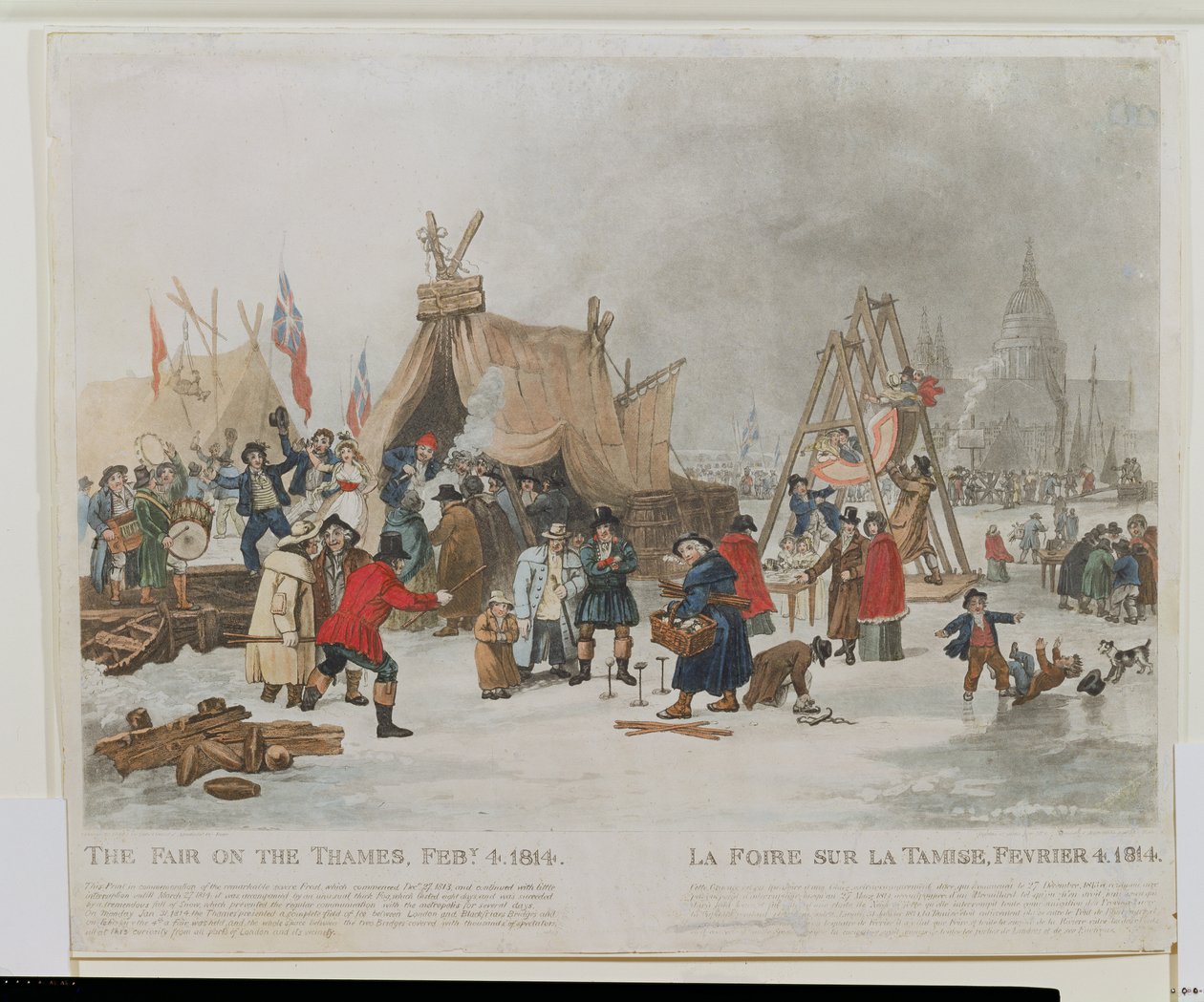 De Kermis op de Theems, 4 februari 1814, gegraveerd door Reeve door Luke Clennell