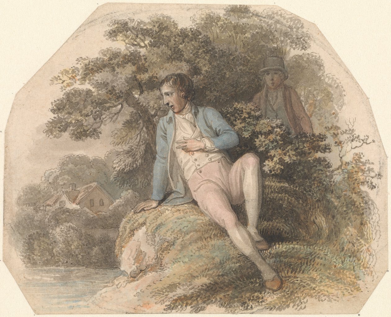Figuur in een Landschap door Luke Clennell