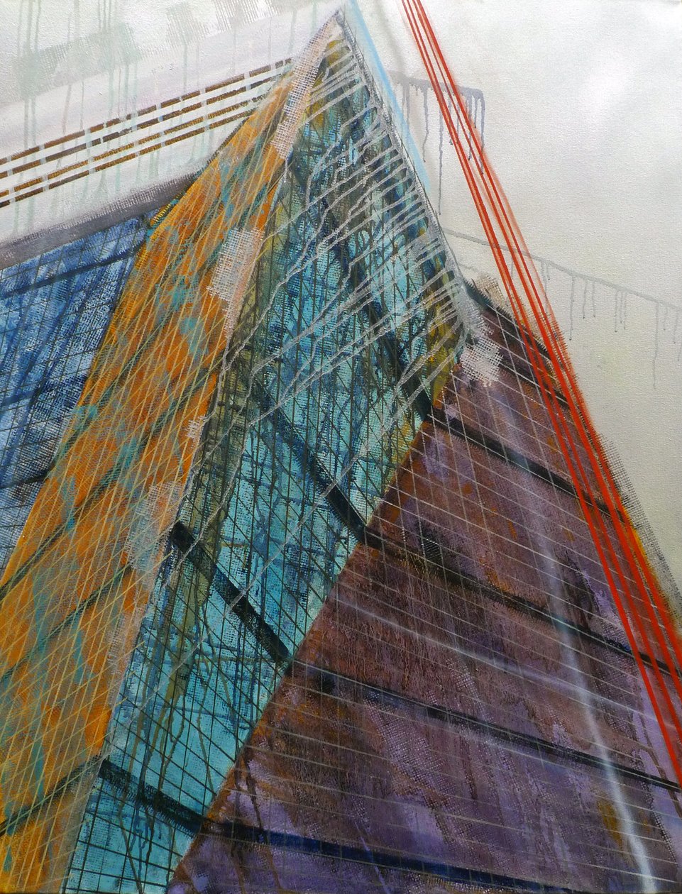 Metastructuur VII, 2016 (olieverf op doek) door Luke M Walker