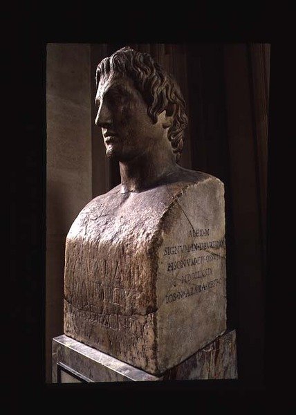 Alexander de Grote (356-323 v.Chr.) (marmer) door Lysippos (attributed to)