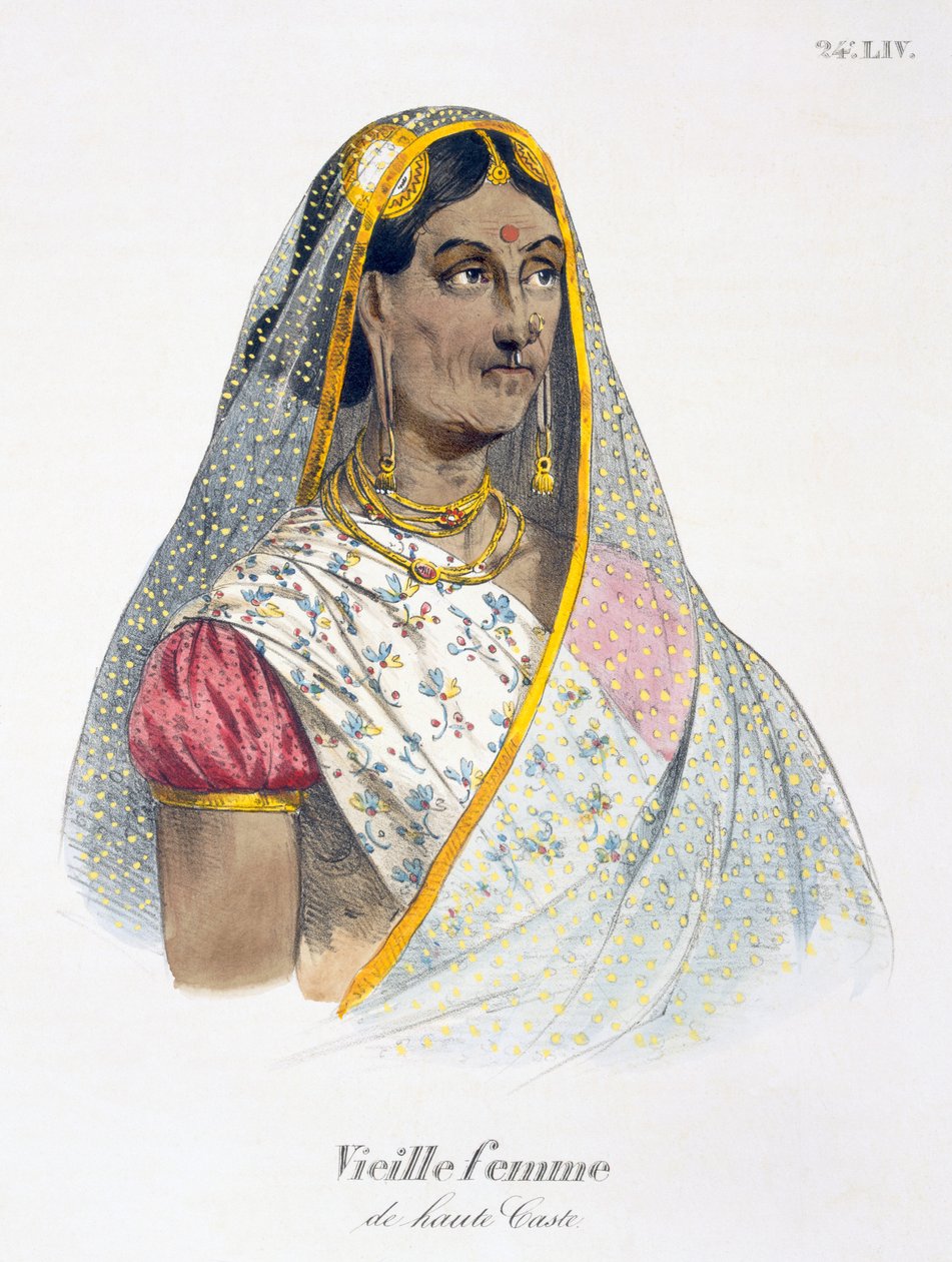 Een oude vrouw van hoge kaste, 1827-35 door M.E. Burnouf