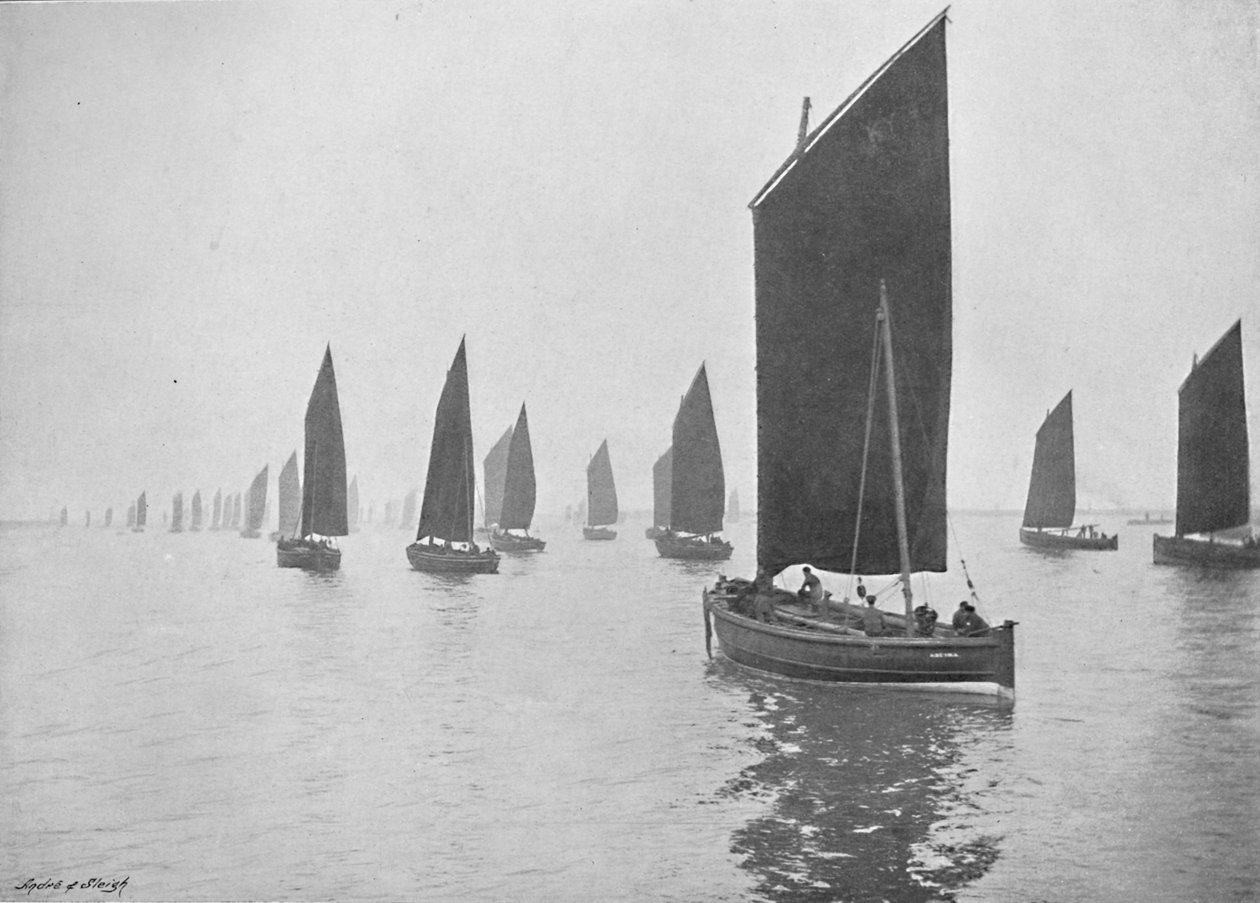 Haringboten voor de Tyne, ca. 1896 door M. Aunty