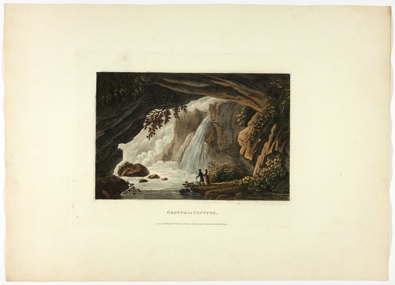 Grot van Neptunus, plaat drieëntwintig van de Ruïnes van Rome door M. Dubourg