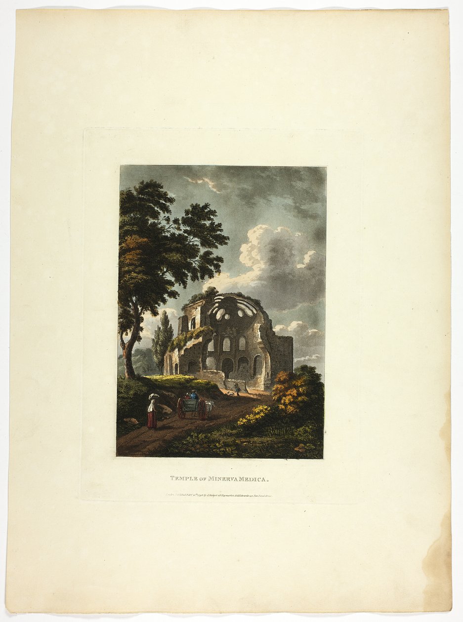 Tempel van Minerva Medica, plaat vijfentwintig van de Ruïnes van Rome door M. Dubourg