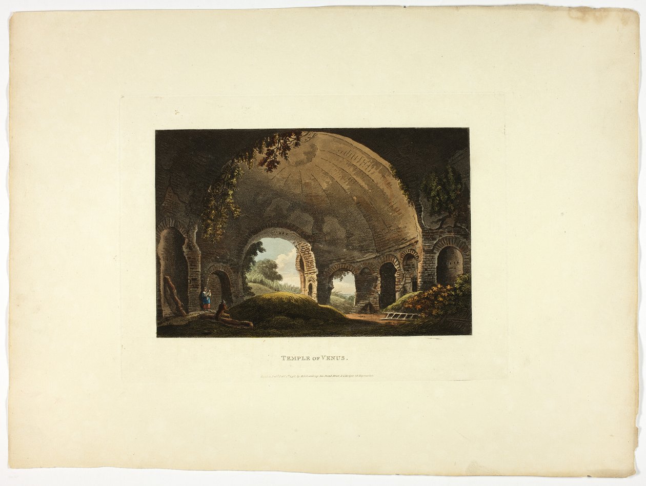 Tempel van Venus, plaat achtendertig van de Ruïnes van Rome door M. Dubourg