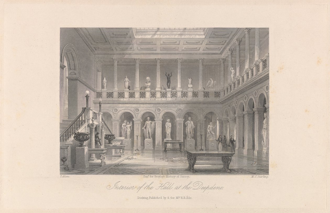 Interieur van de Hal in de Deepdene door M. J. Starling