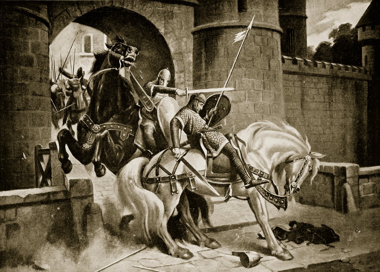 Het gevecht tussen William en Robert bij Gerberoy door M. Mackinlay