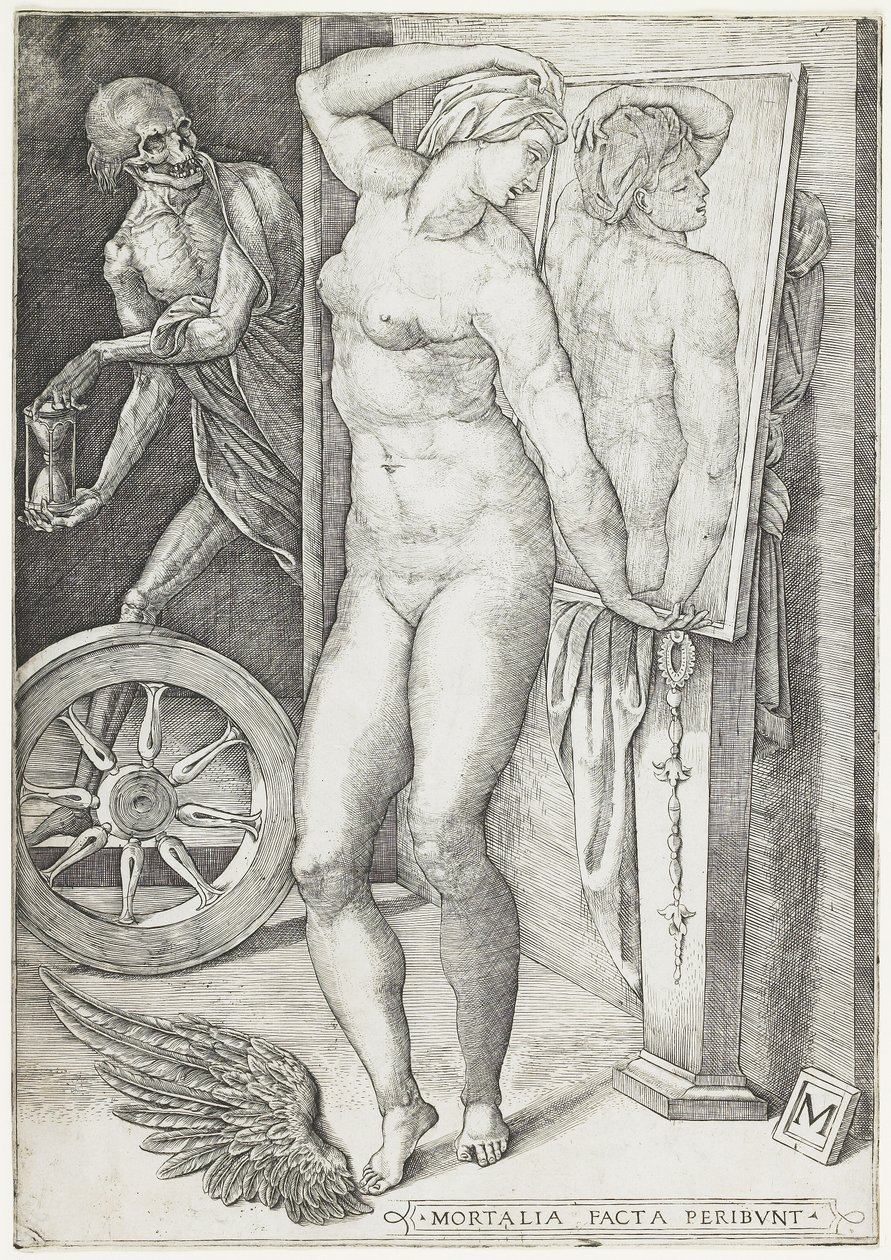 De dood verrast een vrouw, c.1490-c.1540 door M Master