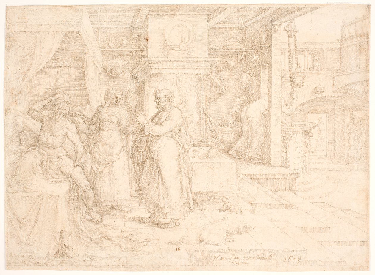 Petrus geneest de lamme Eneas door Maarten van Heemskerck