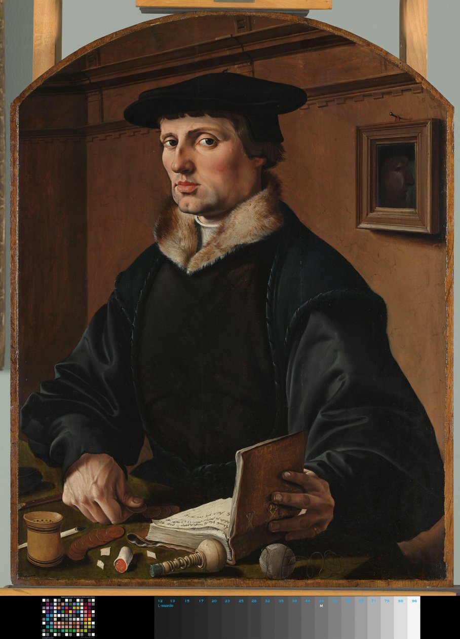 Portret van een man, mogelijk Pieter Gerritsz Bicker door Maarten van Heemskerck