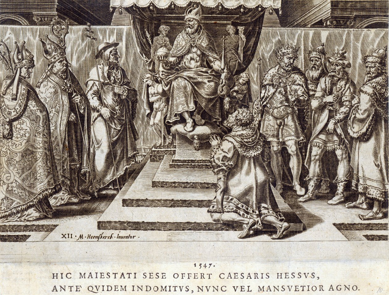 De onderwerping van Filips, Landgraaf van Hessen in 1547, plaat 12 uit 
