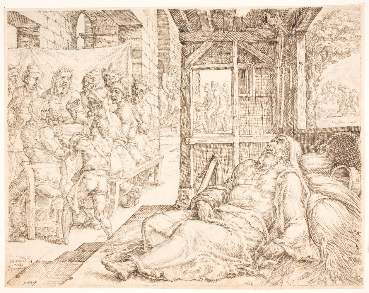 De blindheid van Tobit door Maarten van Heemskerck