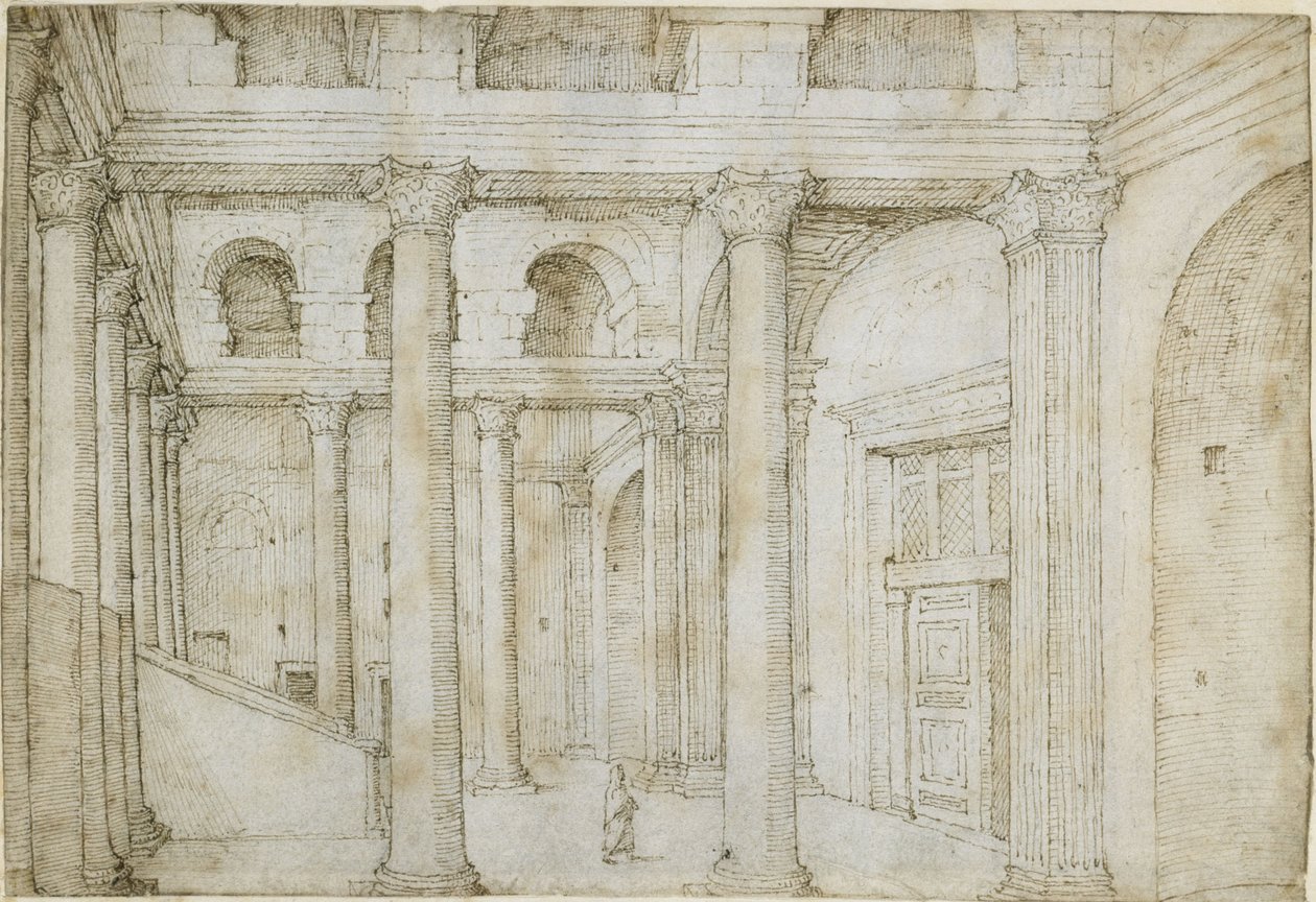 Voorhal van het Pantheon door Maarten van Heemskerck