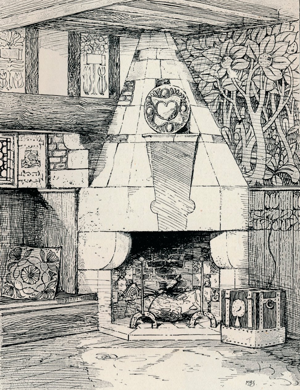 Een hoekhaard, c1895, 1896 door Mackay Hugh Baillie Scott