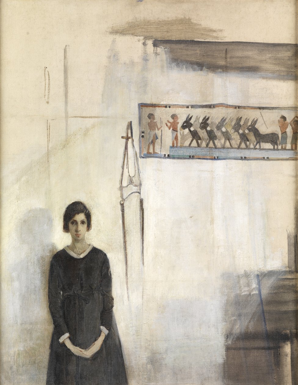 Zelfportret met Egyptische Hang door Madeline Emily Green