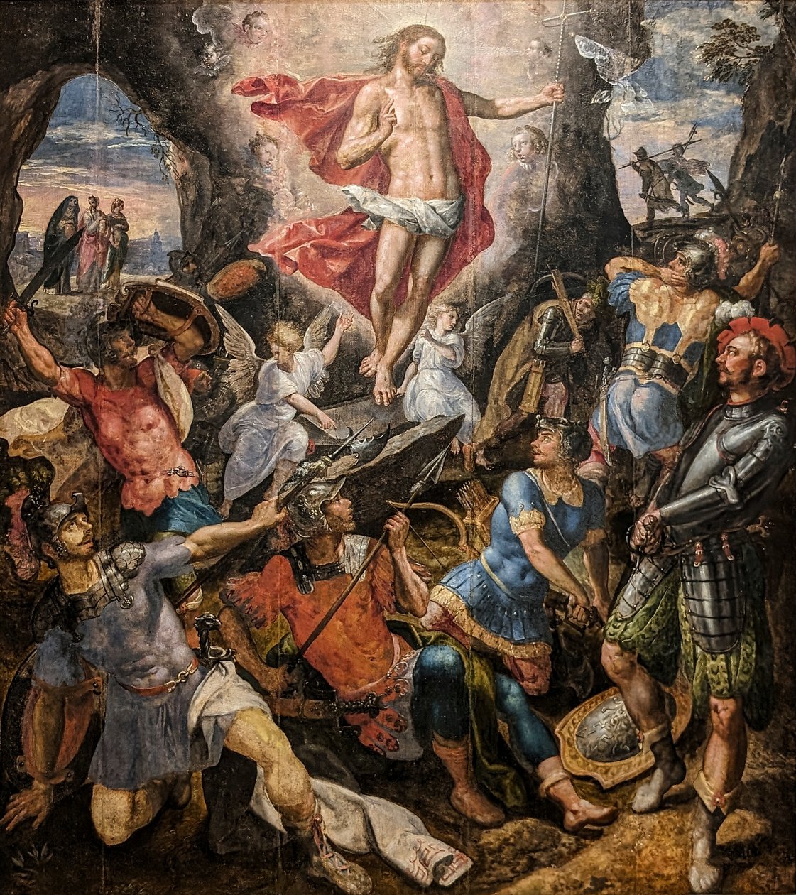 De wederopstanding van Christus door Maerten de Vos