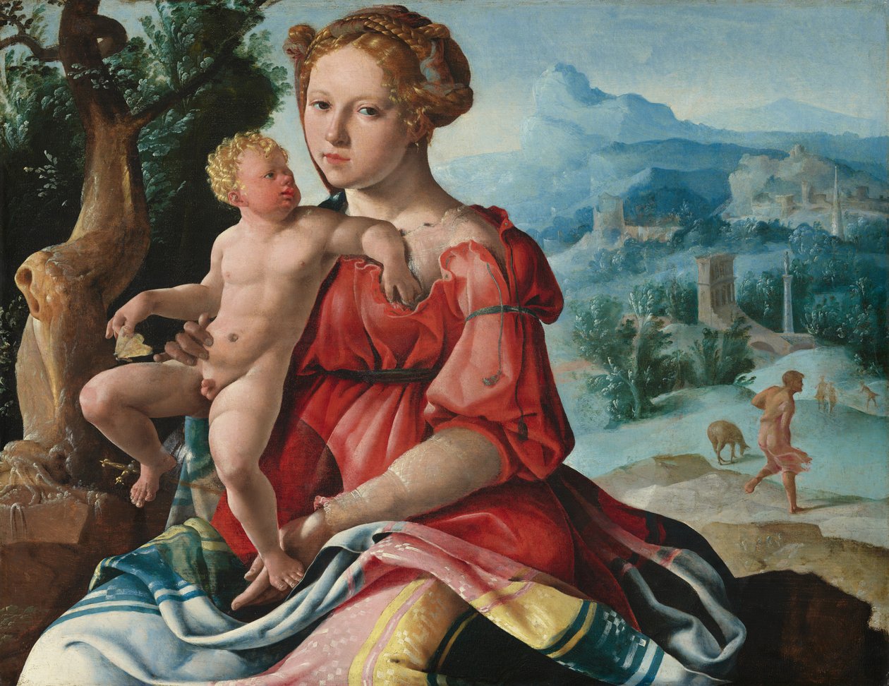 De rust tijdens de vlucht naar Egypte door Maerten van Heemskerck