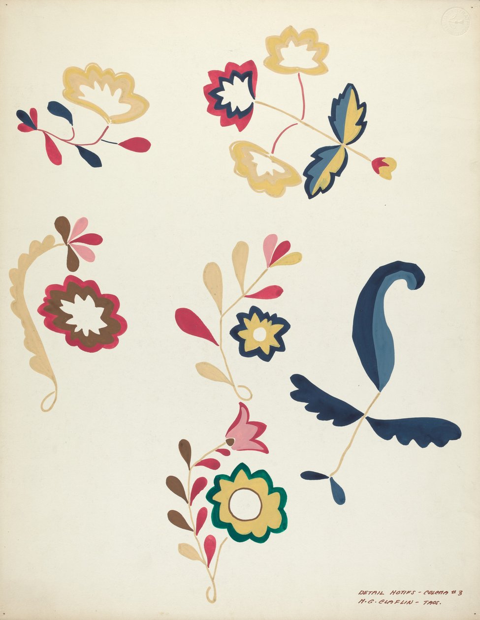 Ontwerp uit een Voorgesteld Portfolio, 1935-1942 door Majel G. Claflin