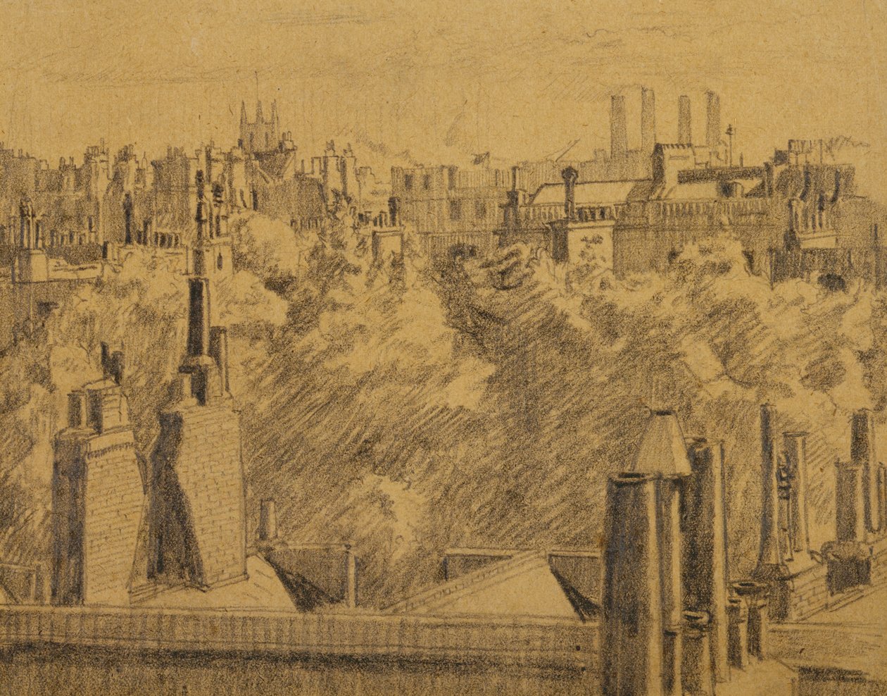 Daken van Londen, ca. 1914 door Malcolm Drummond