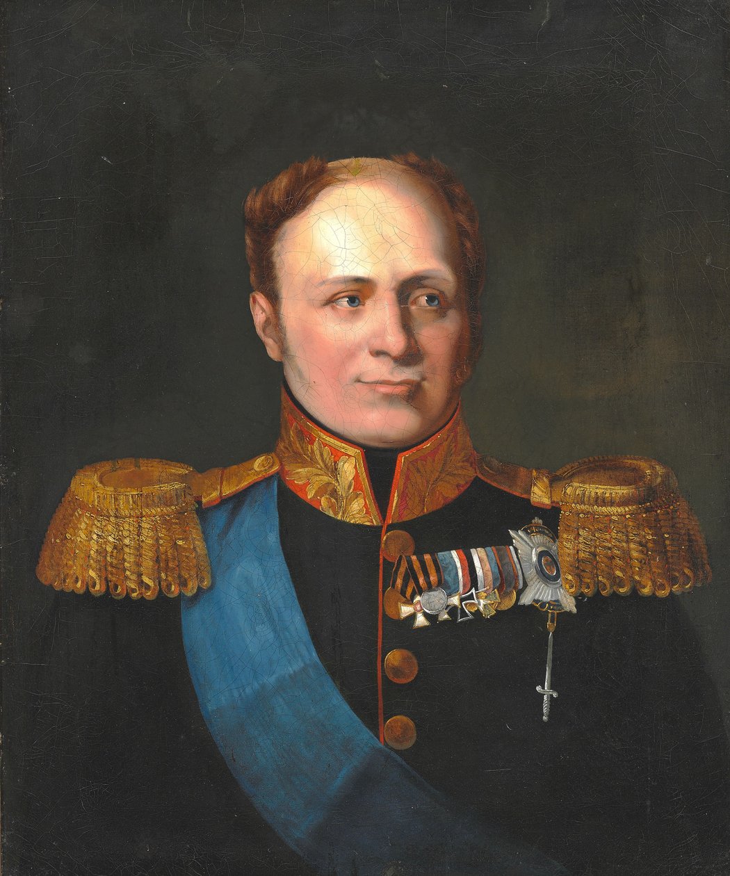 Portret van Tsaar Alexander I van Rusland door Manner of George Dawe