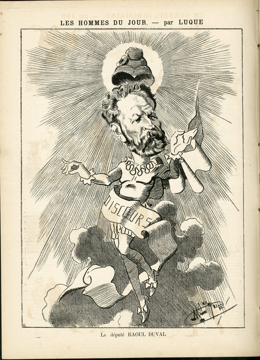 Illustratie door Manuel Luque (1854-1919) in La Caricature (1880) door Manuel Luque