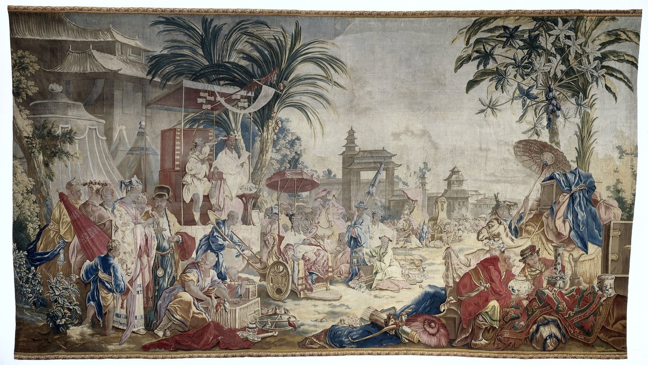 De Chinese Markt door Manufacture Royale de Beauvais