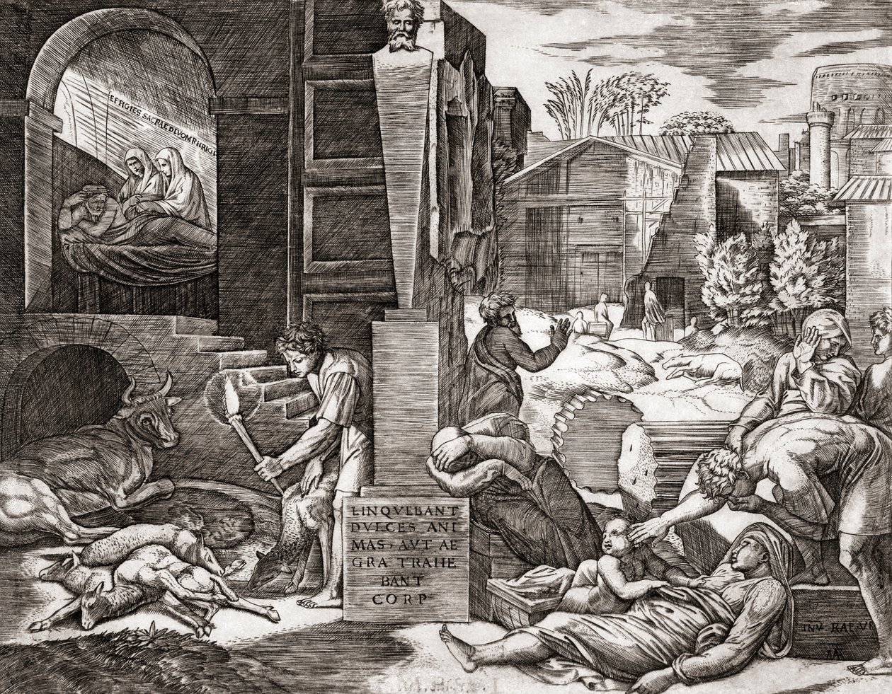 De Pest door Marcantonio (after) Raimondi