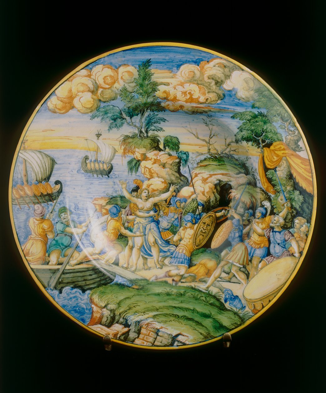 Ontvoering van Elena, plaat toegeschreven aan Marcantonio Raimondi bewaard in het Museo Nazionale del Bargello, Florence door Marcantonio (attr.to) Raimondi
