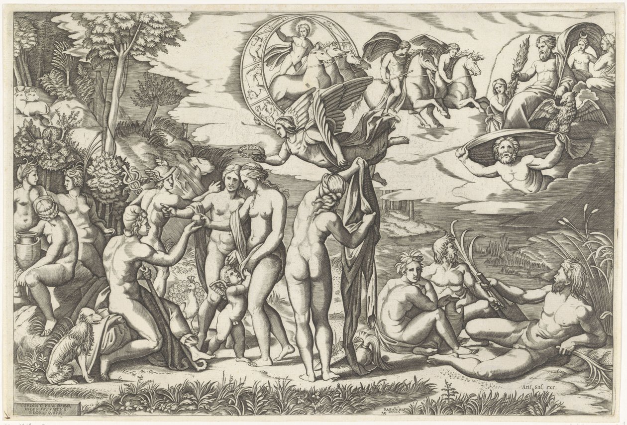 Oordeel van Paris door Marcantonio Raimondi