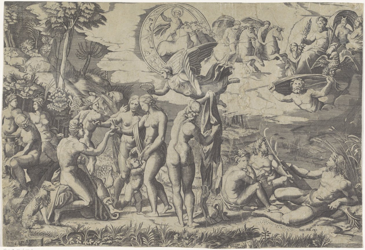 Oordeel van Paris door Marcantonio Raimondi