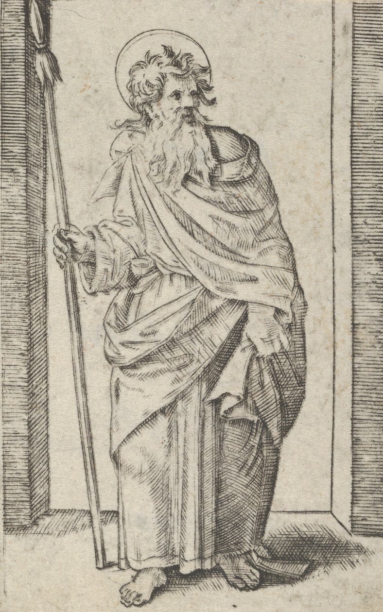 Sint Matthias, ca. 1500-1534 door Marcantonio Raimondi